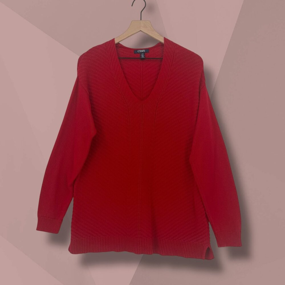 Red Chaps Sweater L‎ Knit Pullover Like New